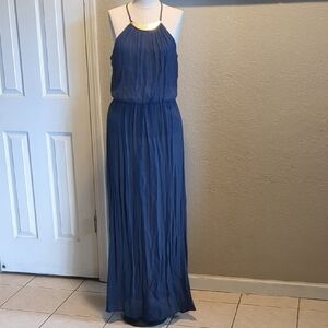 Lily Rose Blue Halter Maxi Sundress